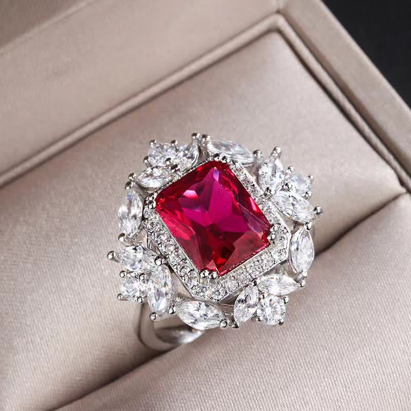 Nimara Ritual Emerald Crystal Red Corundum Confidence Courage Ring Earrings Necklace Pendant
