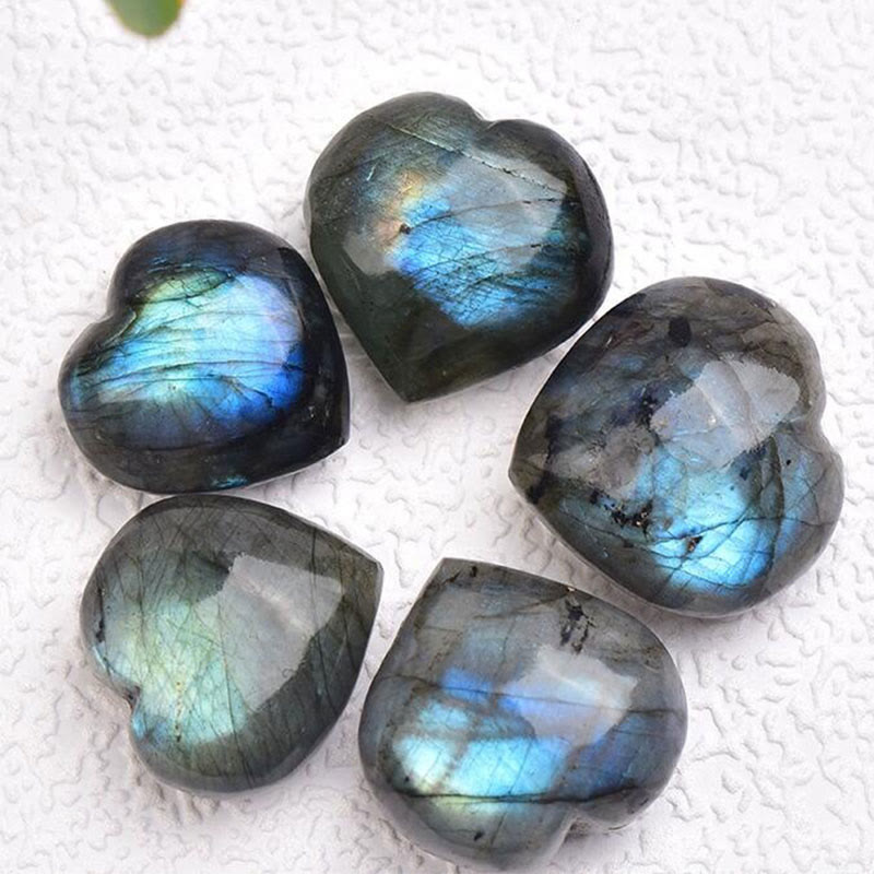 Nimara Ritual Labradorite Love Heart Support Necklace Pendant