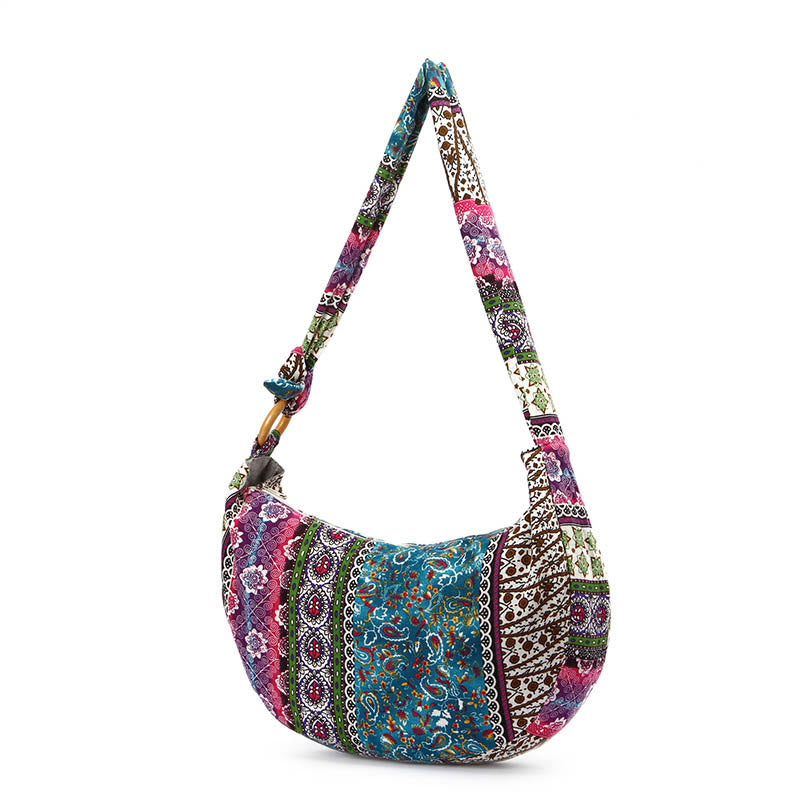 Nimara Ritual Cotton Stripes Print Crossbody Bag Shoulder Bag