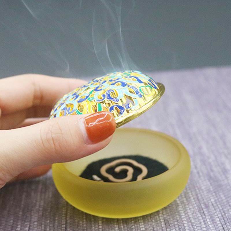Nimara Ritual Lotus Liuli Crystal Healing Meditation Incense Burner