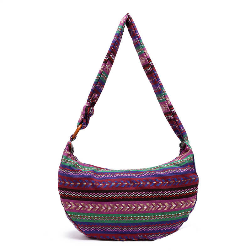 Nimara Ritual Cotton Stripes Print Crossbody Bag Shoulder Bag