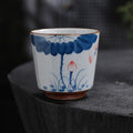 Nimara Ritual Lotus Flower Leaf Bamboo Ceramic Teacup Kung Fu Tea Cups