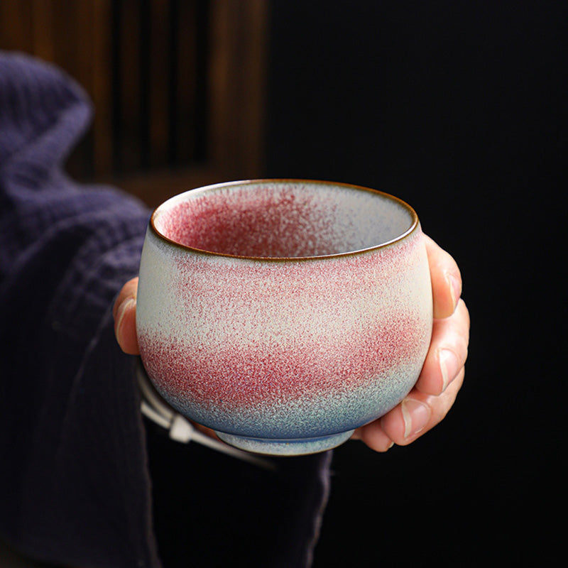 Nimara Ritual Retro Red Gradient Kiln Change Ceramic Teacup Kung Fu Tea Cup