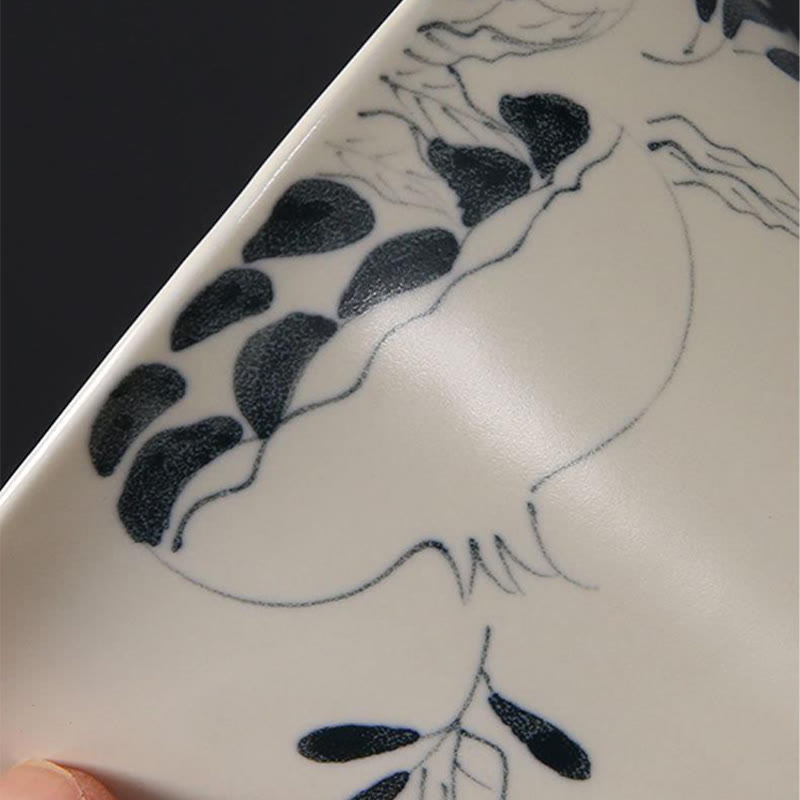 Nimara Ritual Hand Painted Pomegranate Hibiscus Pine Lotus Ceramic Gaiwan Sancai Teacup Kung Fu Tea Cup And Saucer With Lid