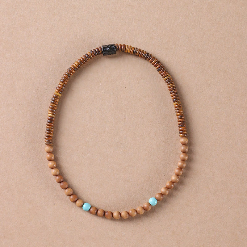 Nimara Ritual Sandalwood Turquoise Protection Double Wrap Bracelet