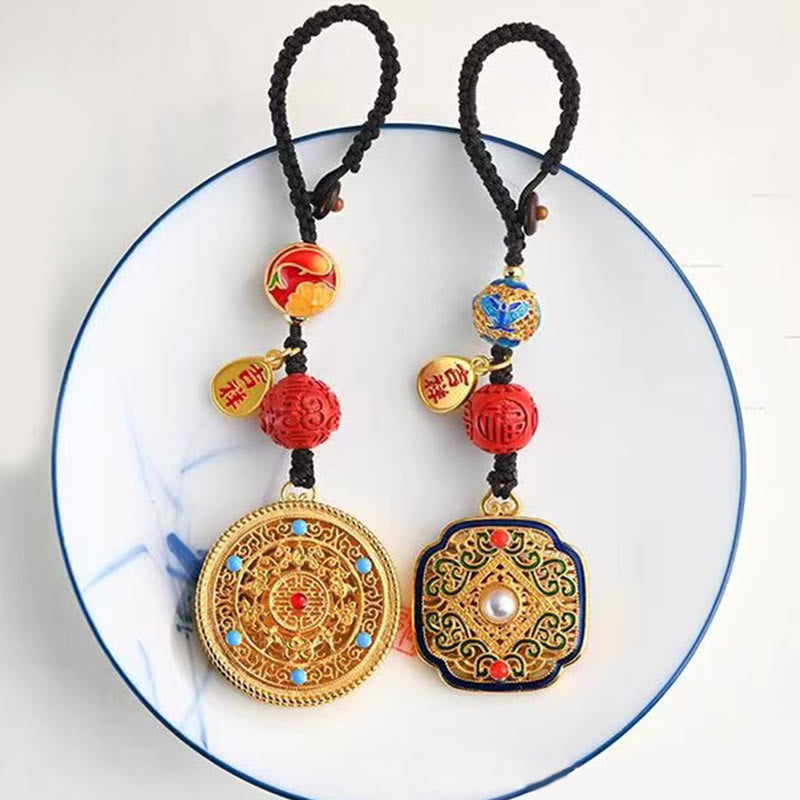 Nimara Ritual Fu Character Blessing Ruyi Charm Key Chain