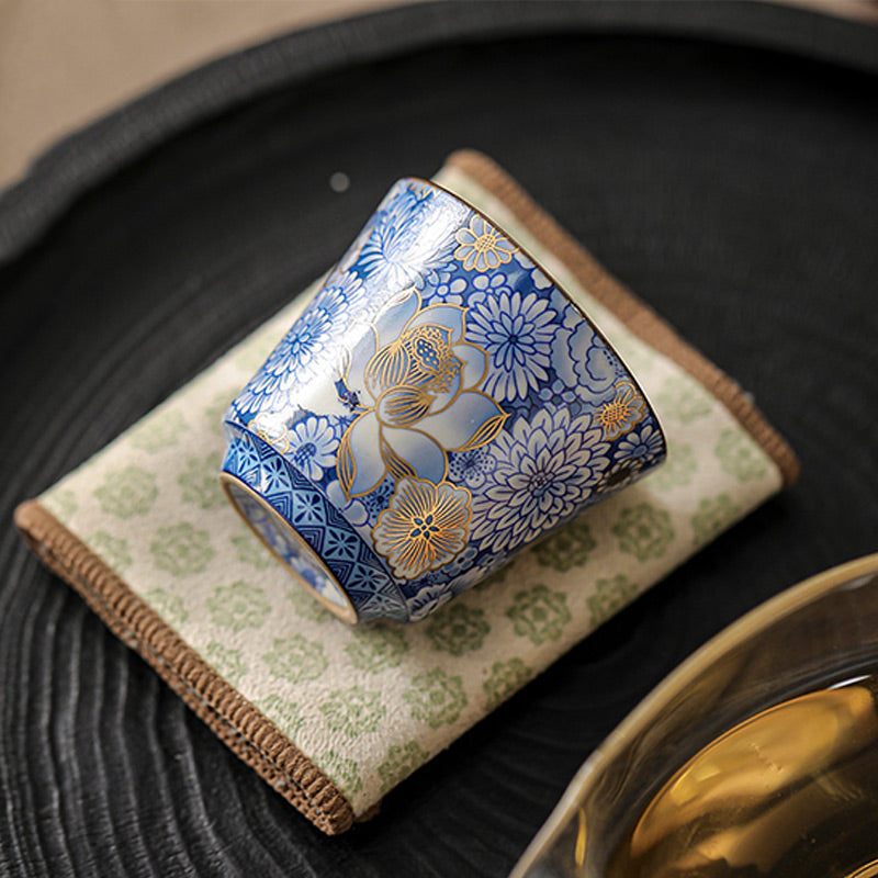 Nimara Ritual Lotus Chrysanthemum Plum Blossom Flower Teacup Kung Fu Tea Cup Teapot