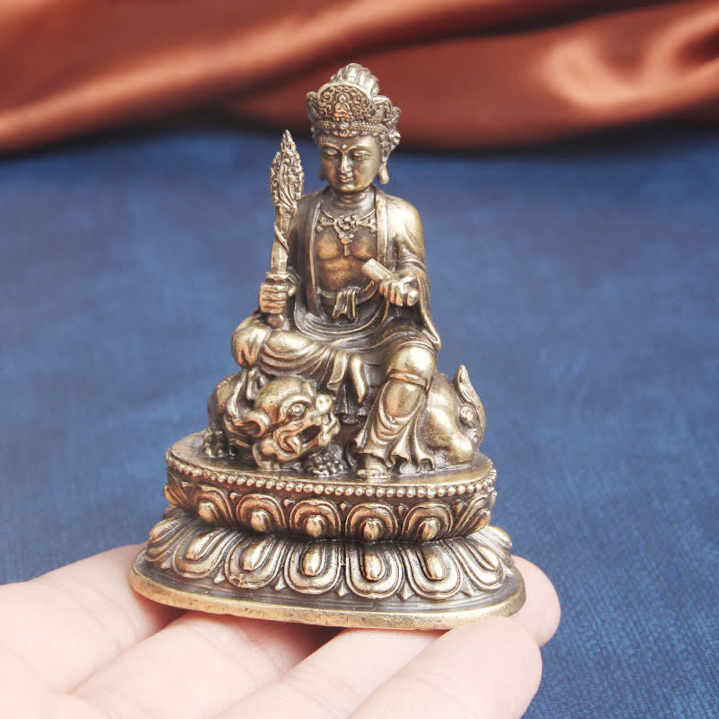 Nimara Ritual Manjusri Bodhisattva Serenity Copper Statue Decoration