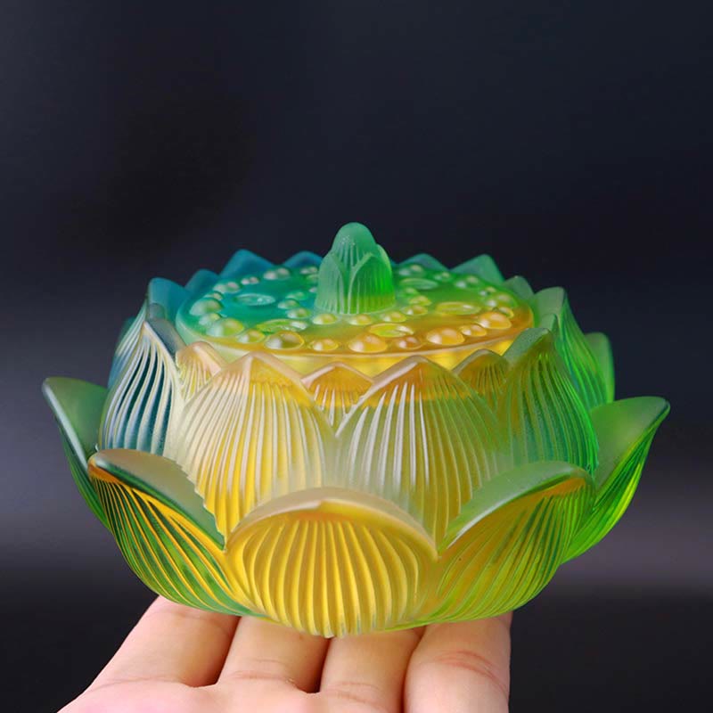Nimara Ritual Lotus Liuli Crystal Healing Meditation Incense Burner