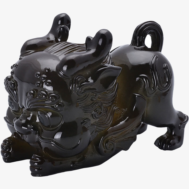 Nimara Ritual Color Changing Small PiXiu Ingot Resin Tea Pet Wealth Home Figurine Decoration