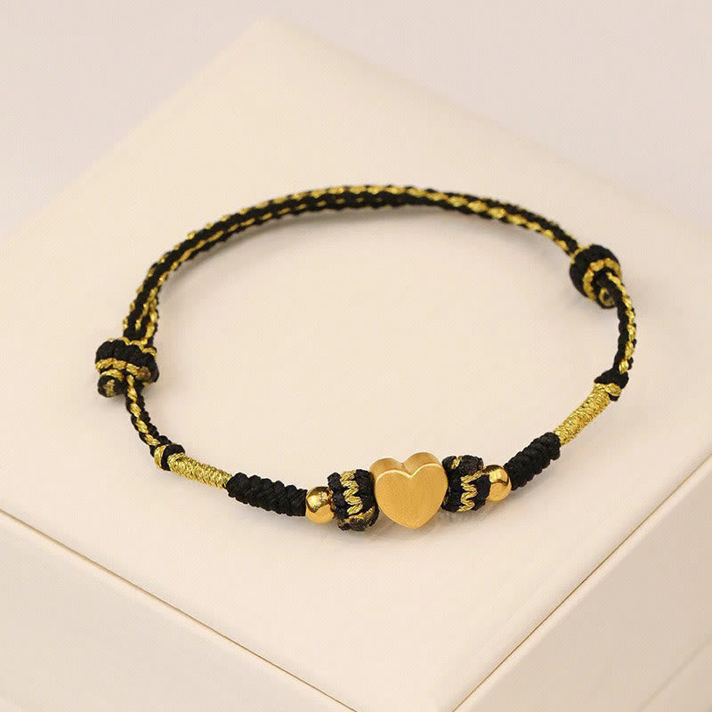 Nimara Ritual Tibet Handmade Love Heart King Kong Knot Luck Braided Bracelet