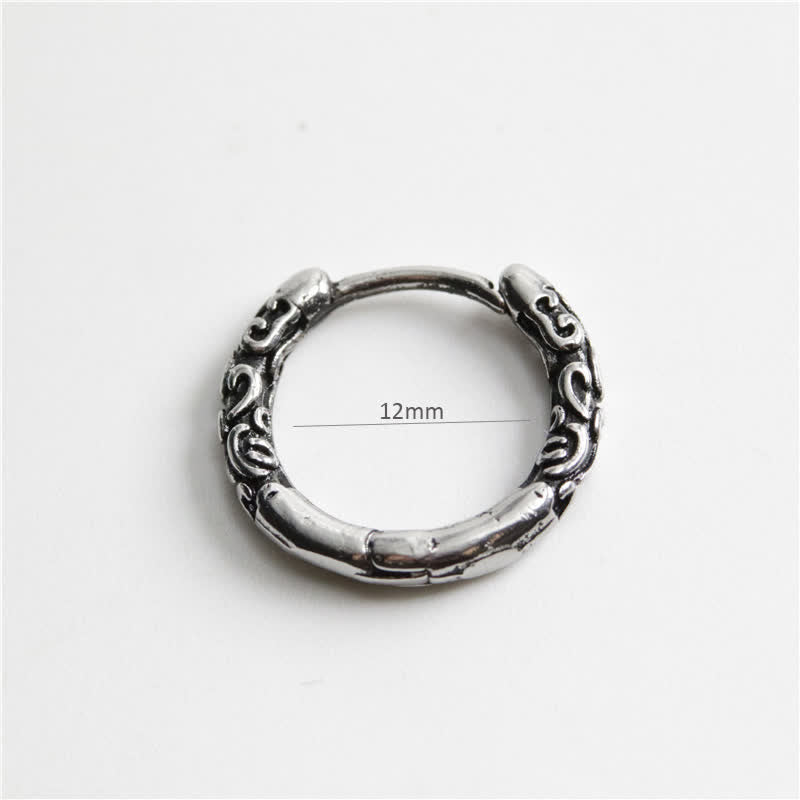 Nimara Ritual Viking Celtic Hoop Titanium Steel Balance Earrings