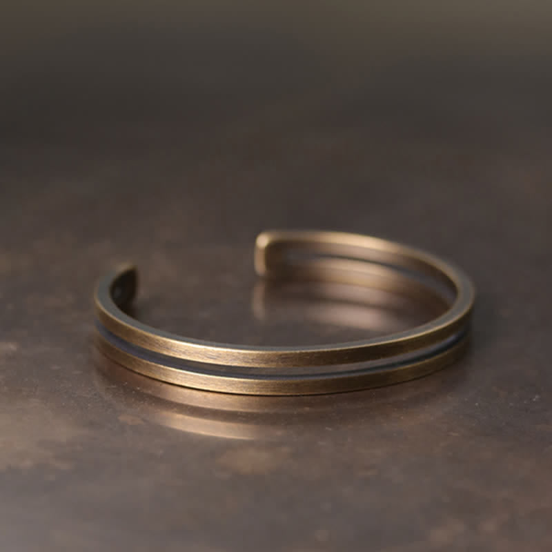 Nimara Ritual Rustic Copper Luck Viking Cuff Bracelet