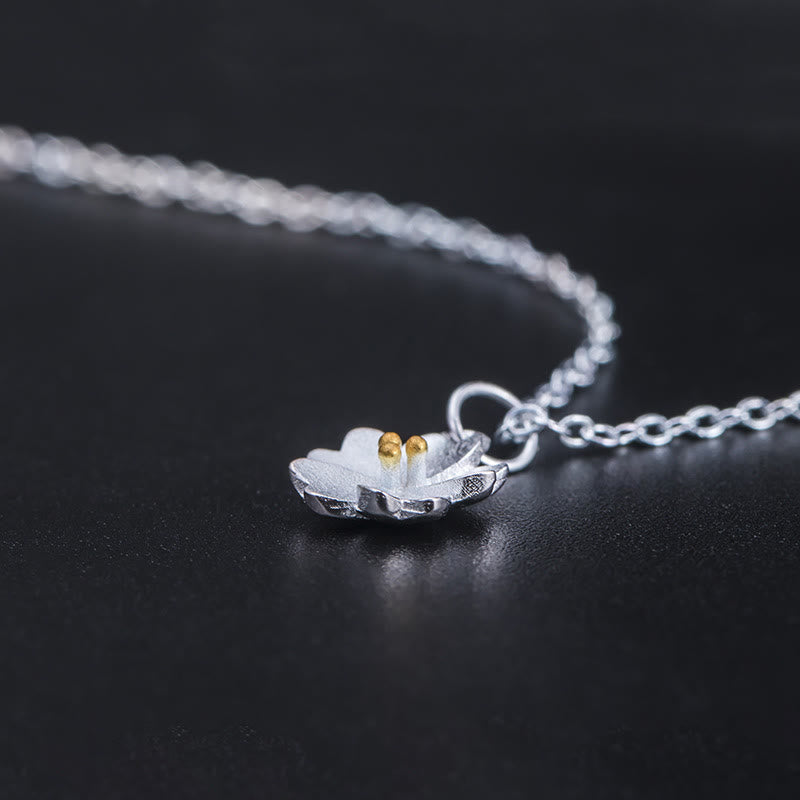 Nimara Ritual 925 Sterling Silver Cherry Blossom Flower Blessing Necklace Pendant
