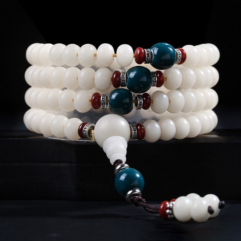 Nimara Ritual Bodhi Seed Bead Lotus Blessing Charm Bracelet