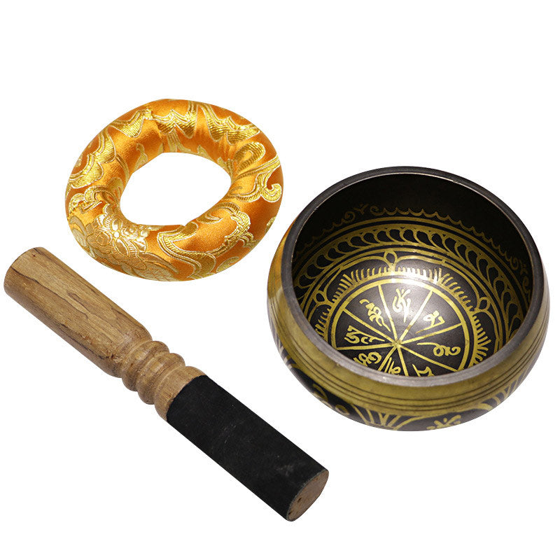 Nimara Ritual Tibetan Meditation Sound Bowl Handcrafted for Healing and Mindfulness Support Protection Singing Bowl Set