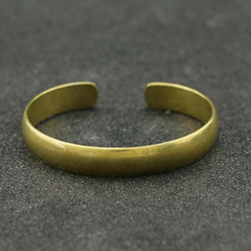 Nimara Ritual 2Pcs Om Mani Padme Hum Dragon Phoenix Copper Leather Peace Cuff Bracelet Bangle