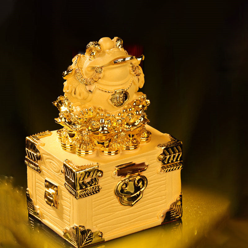 Nimara Ritual Feng Shui Money Frog Statue Luck Wealth Decoration