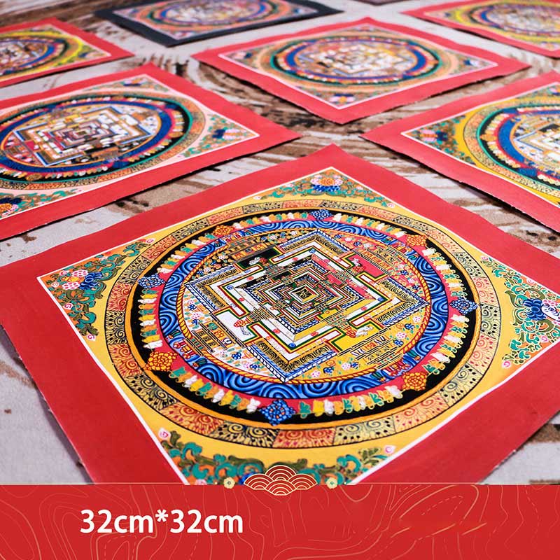 Nimara Ritual Tibetan Handmade Thangka Mandala Painting Blind Box Random Color Pattern