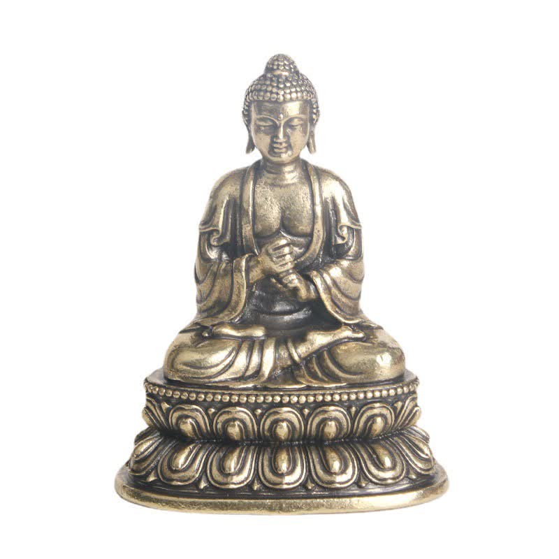 Nimara Ritual Tathagata Buddha Serenity Copper Statue Decoration