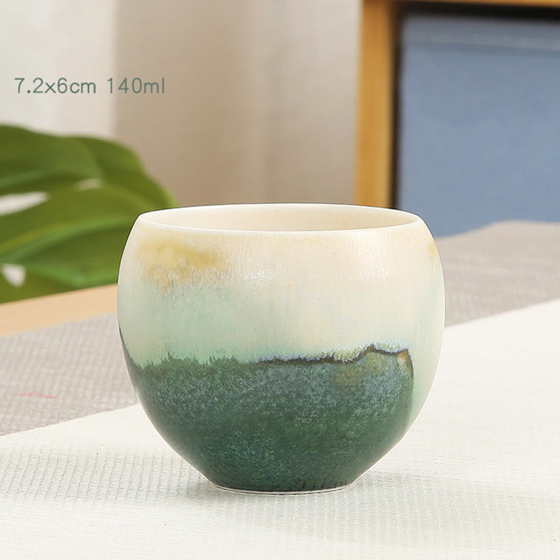 Nimara Ritual Creative Green Ceramic Teacup Kung Fu Tea Cups