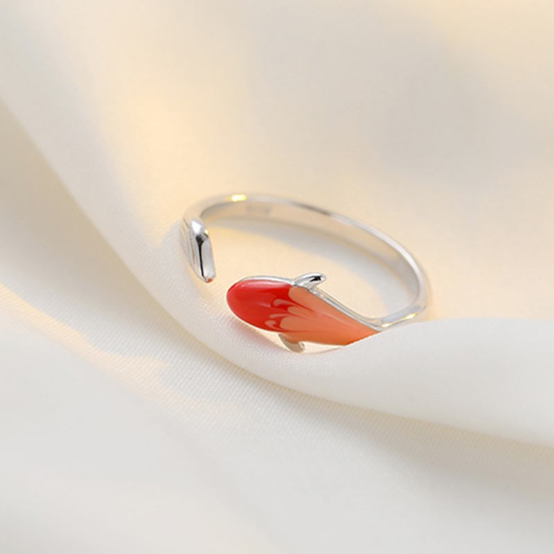 Nimara Ritual Koi Fish Copper Balance Luck Adjustable Ring