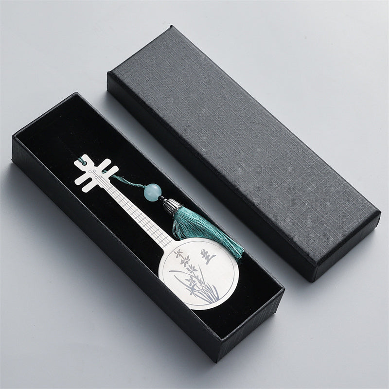Nimara Ritual Classical Musical Instruments Pipa Guzheng Guqin Ruan Metal Bookmarks Tassel With Gift Box