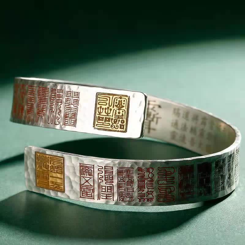Nimara Ritual Letters Copper Balance Healing Cuff Bracelet Bangle