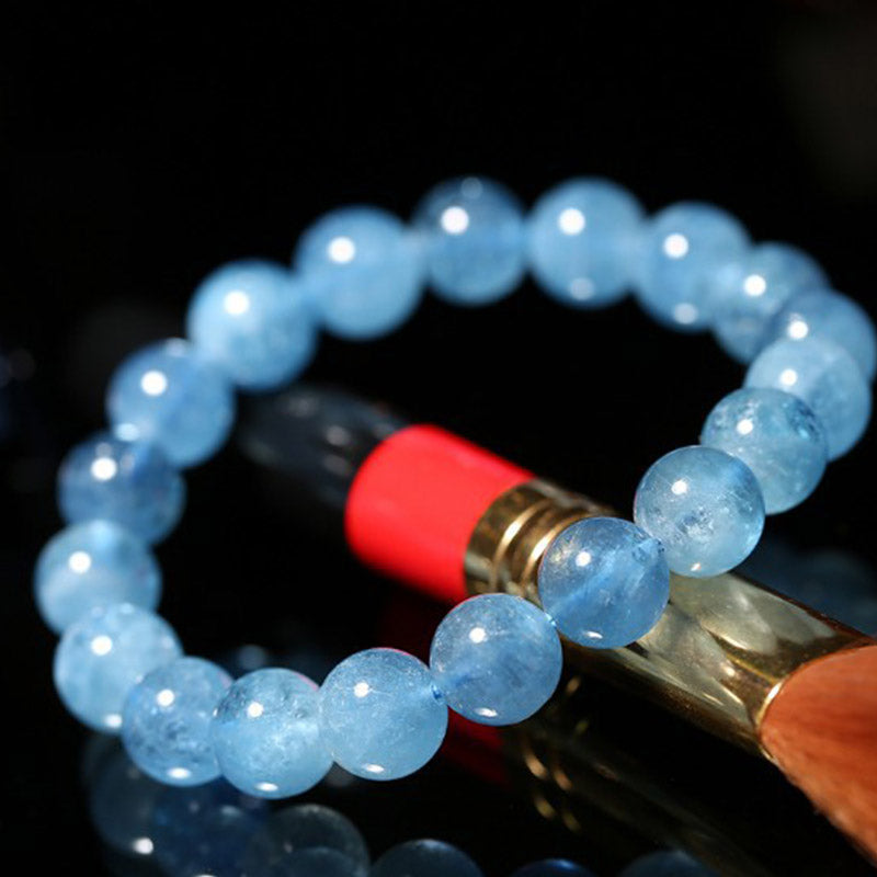 Nimara Ritualhop Aquamarine Beads Peace Healing Bracelet