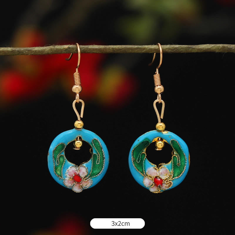 Nimara Ritual Lotus Butterfly Flower Alloy Copper Enlightenment Drop Earrings