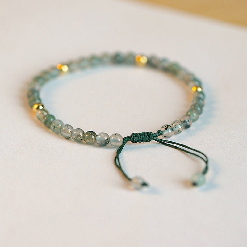 Nimara Ritual Moss Agate Lucky Balance Bracelet