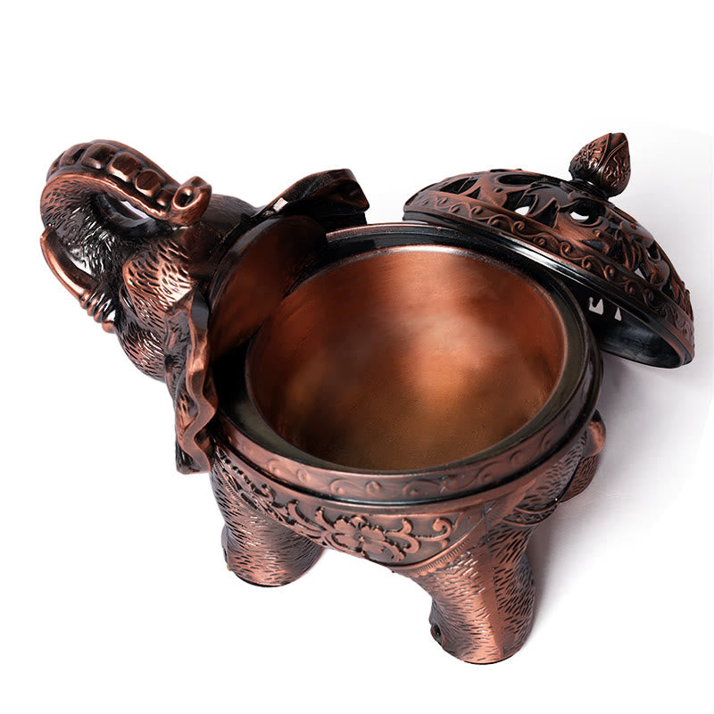 Nimara Ritual Elephant Alloy Incense Holder Home Decoration Incense Burner