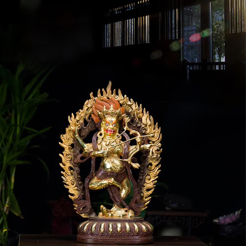 Nimara Ritual Kurukulla Buddha Figurine Serenity Copper Statue Home Decoration