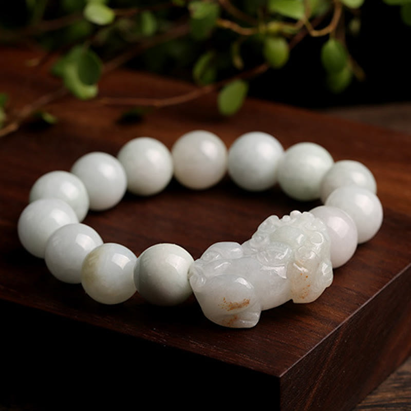Nimara Ritual Fengshui Wealth Prosperity Jade PiXiu Luck Bracelet