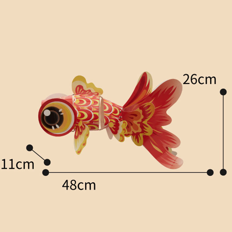 Nimara Ritual DIY Fortune Luck Koi Fish Paper Lantern Lamp Mid-Autumn Festival Child Kids Lantern Decoration