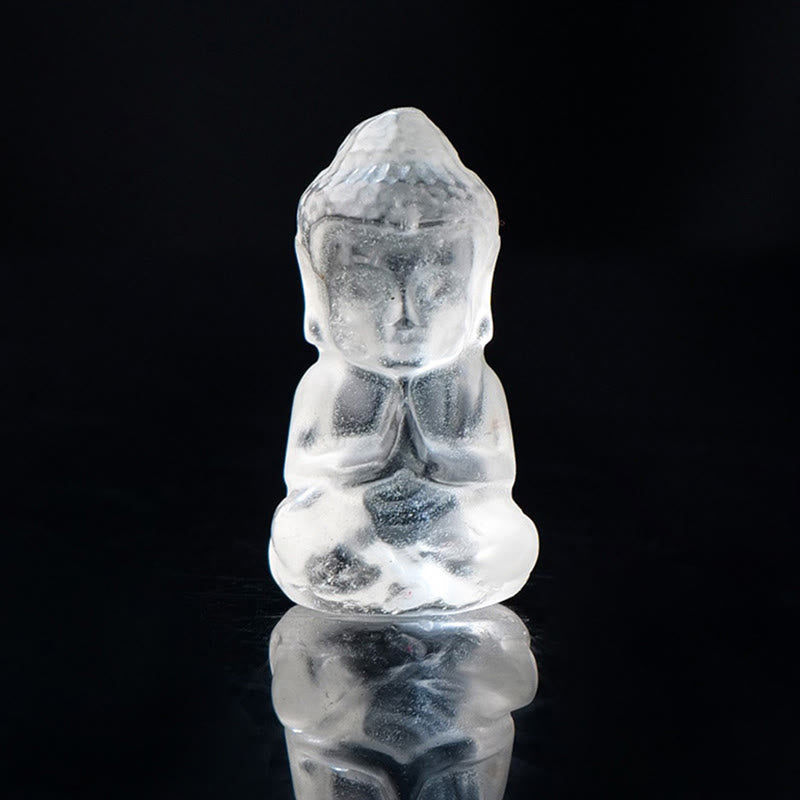 Nimara Ritual Various Crystal Amethyst Pink Crystal White Crystal Citrine Buddha Carved Spiritual Healing Necklace Pendant Decoration