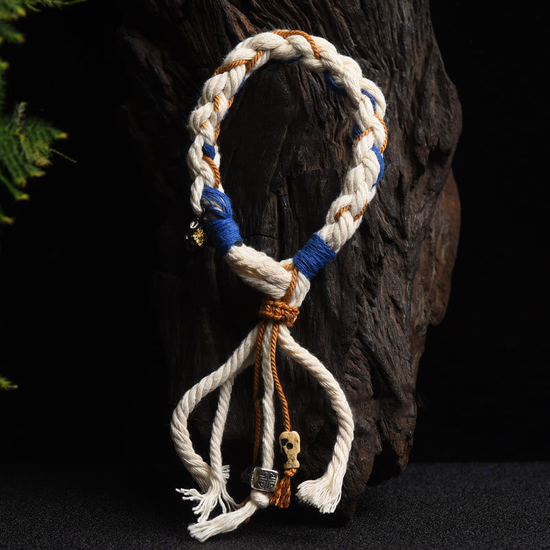 Nimara Ritual Tibet Zakiram Goddess of Wealth Thangka Handmade Luck Bracelet