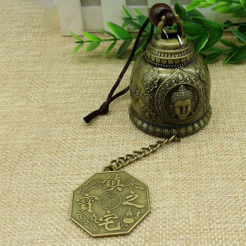 Nimara Ritual Feng Shui Buddha Koi Fish Dragon Elephant Wind Chime Bell Luck Wall Hanging Decoration