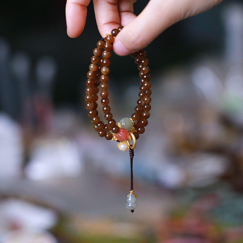 Nimara Ritual Jade Butterfly Gourd Prosperity Luck Bracelet Necklace