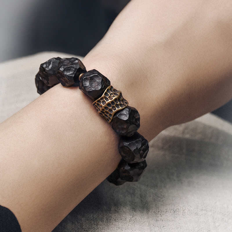 Nimara Ritual Ebony Wood Copper Peace Balance Couple Bracelet