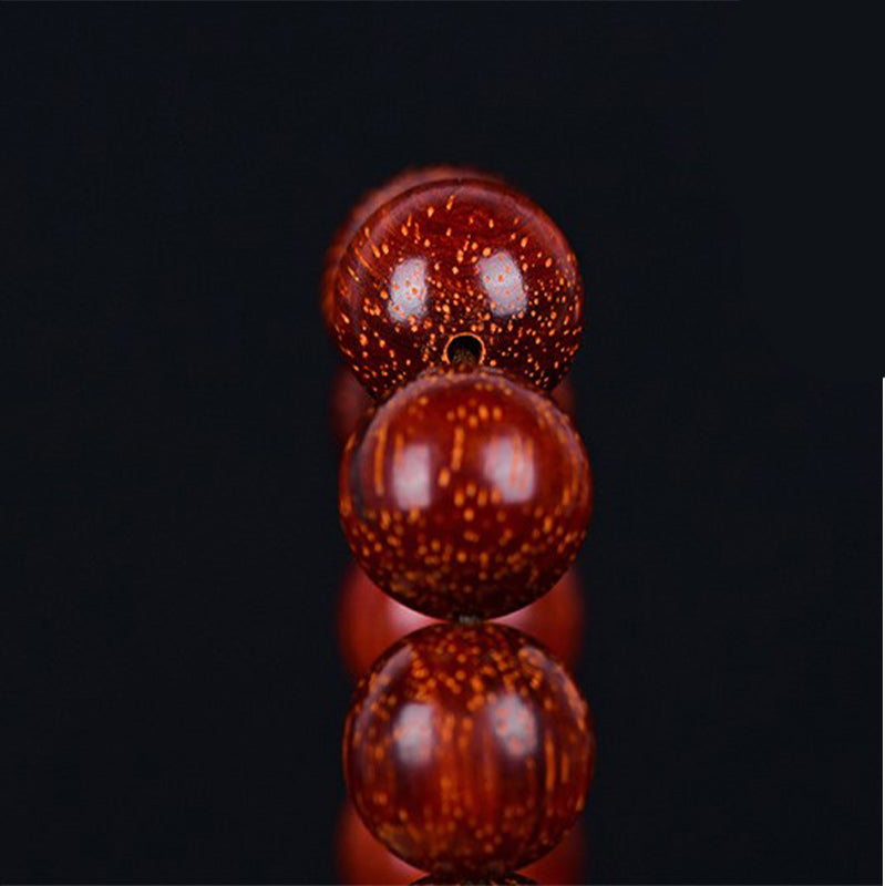 Nimara Ritual Tibetan Small Leaf Red Sandalwood Balance Bracelet