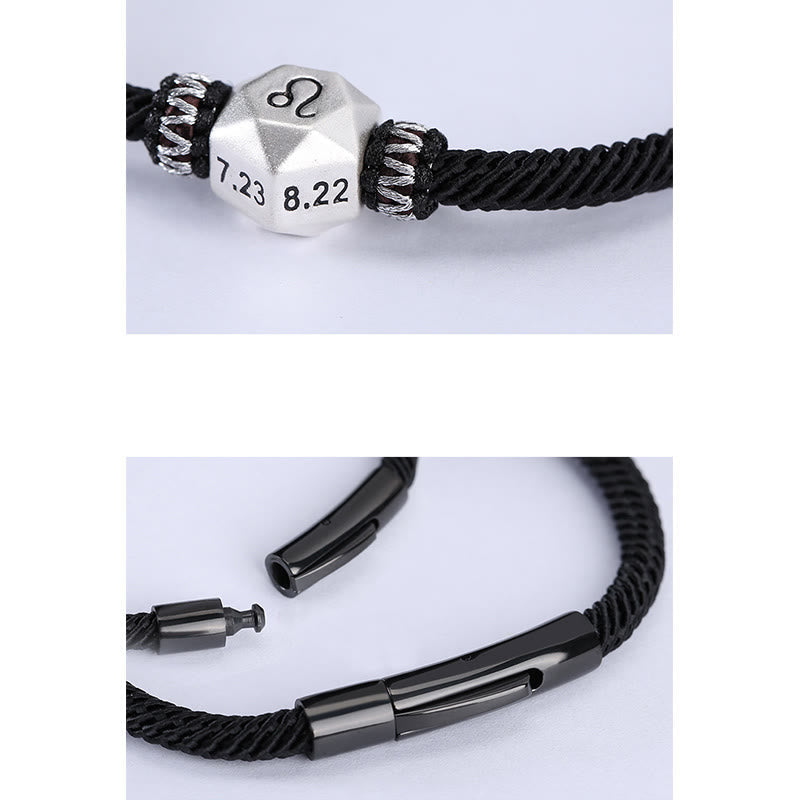 Nimara Ritual 999 Sterling Silver 12 Constellations of the Zodiac Protection Handmade String Bracelet