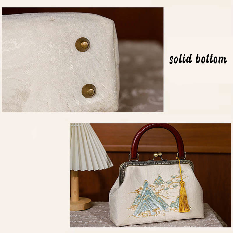 Nimara Ritual Landscape Painting Jacquard Handbag Crossbody Bag