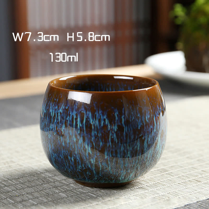 Nimara Ritual Multicolor Ceramic Teacup Ocean Wave Tea Cups