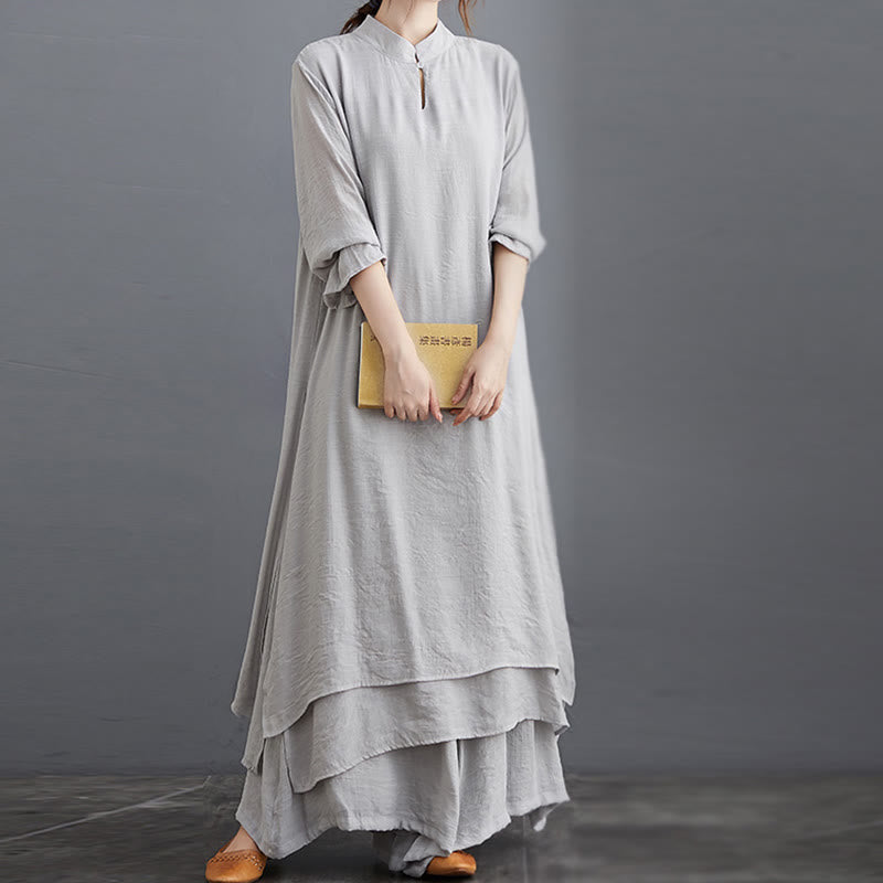 Nimara Ritual Simple Pattern Meditation Prayer Spiritual Zen Practice Yoga Clothing Women's Set
