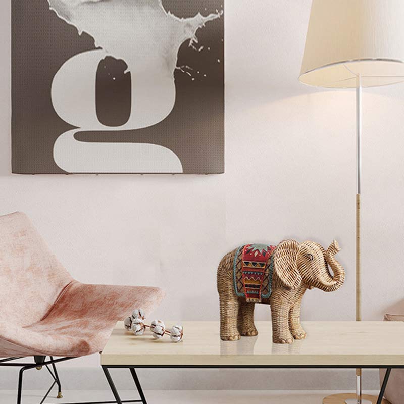 Nimara Ritual Elephant Resin Wisdom Wealth Home Decoration