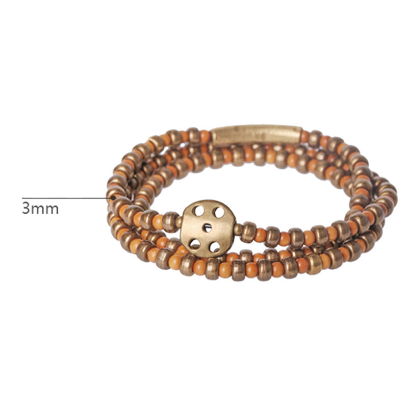 Nimara Ritual Retro Olive Pit Copper Wealth Bracelet