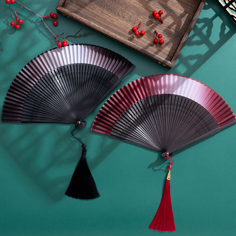 Nimara Ritual Gradient Handheld Bamboo Folding Fan
