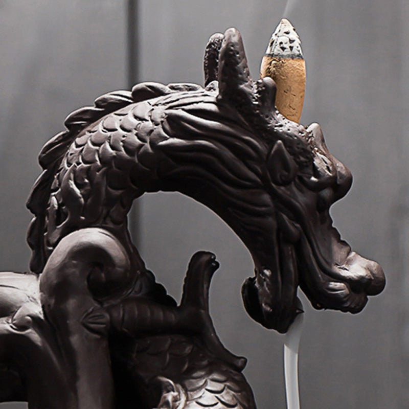 Nimara Ritual Tibetan Dragon Protection Incense Burner Decoration