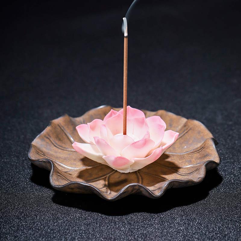 Nimara Ritual Tibetan Lotus Blessing Incense Burner Decoration